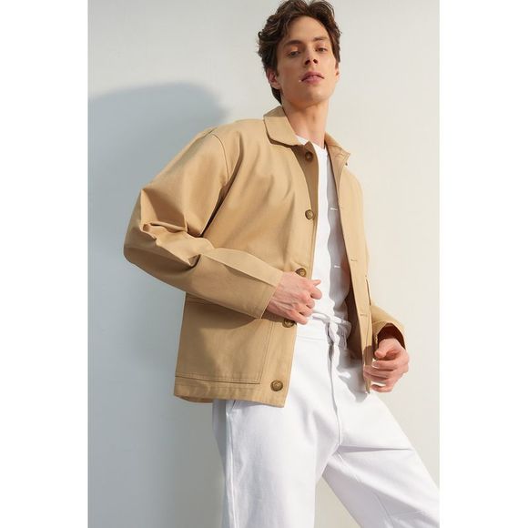 NWT Trendyol Men Regular fit Shirt collar Woven Jacket - Picture 3 of 13